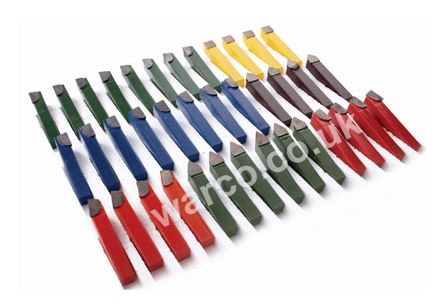 Lathe Tools 38 Piece - Carbide Brazed Tip - 10mm