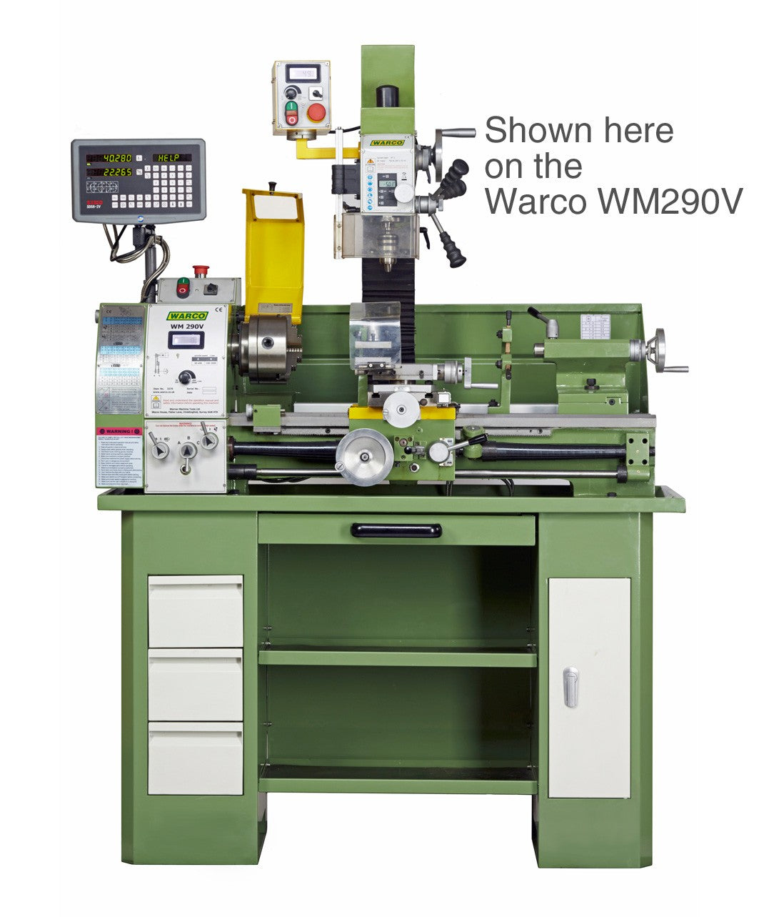 Milling Head for WM280 & WM290 Lathes - Vertical Attachment