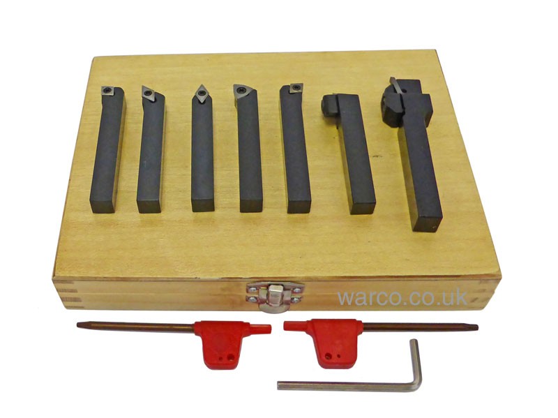 Indexable Lathe Tools - 7 Piece Set - 12mm