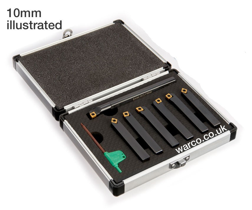 Indexable Lathe Tools - 7 Piece Turning & Boring Set - 16mm set
