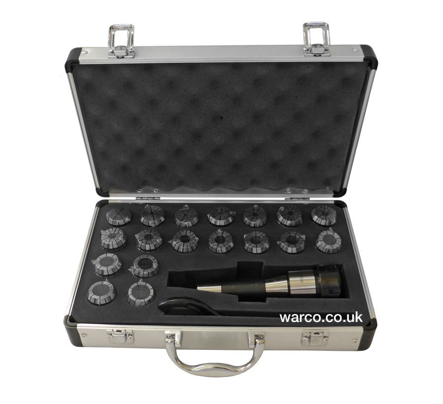 ER32 Collet Chuck & Collets Set R8 - 18 Piece Set