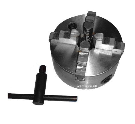 4 Jaw Self Centering Lathe Chuck & Reversible Jaws - 125mm Chuck