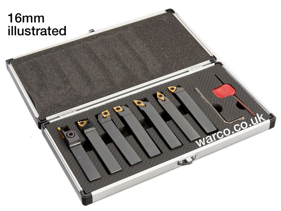 Indexable Lathe Tools - 7 Piece Set - 10mm