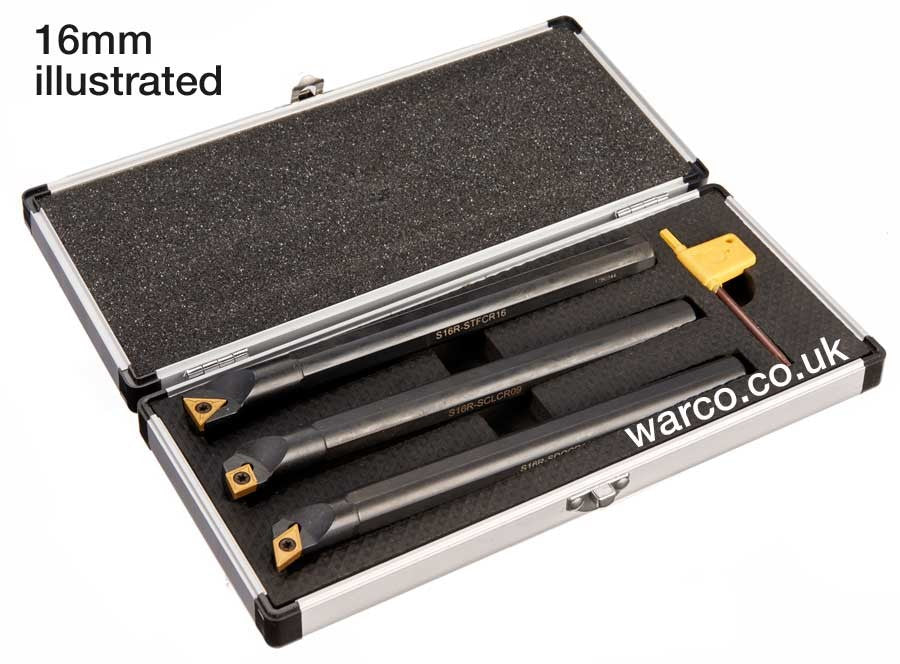 Indexable Boring Bar - 3 Piece Set - 12mm