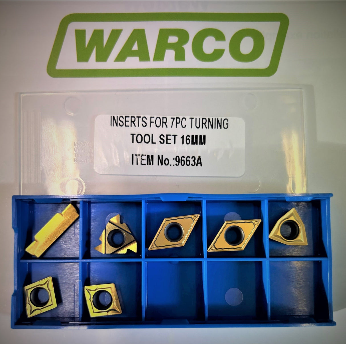 Tips Set - For Indexable Lathe Tools 7 Piece - 9660B Inserts