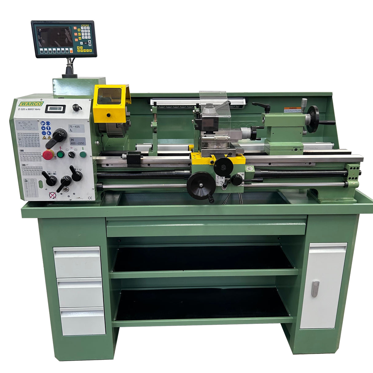 D320 Vario/Geared Lathe (with stand and DRO)