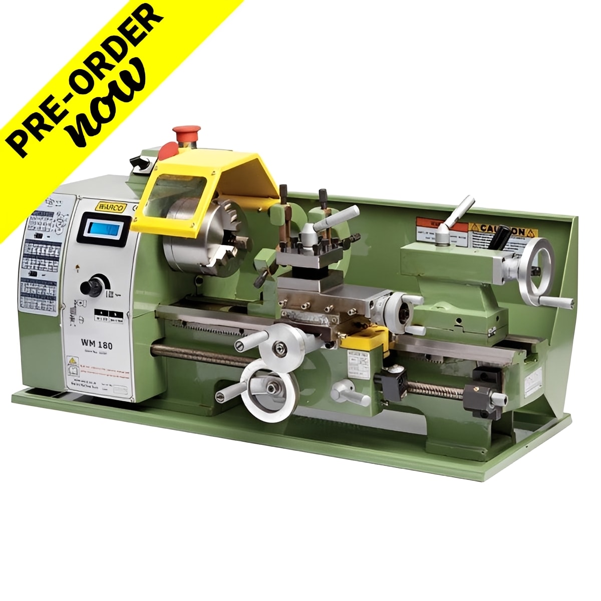 WM180 Lathe by Warco metalworking machine tools lathe with green double vee bedway and steel gears