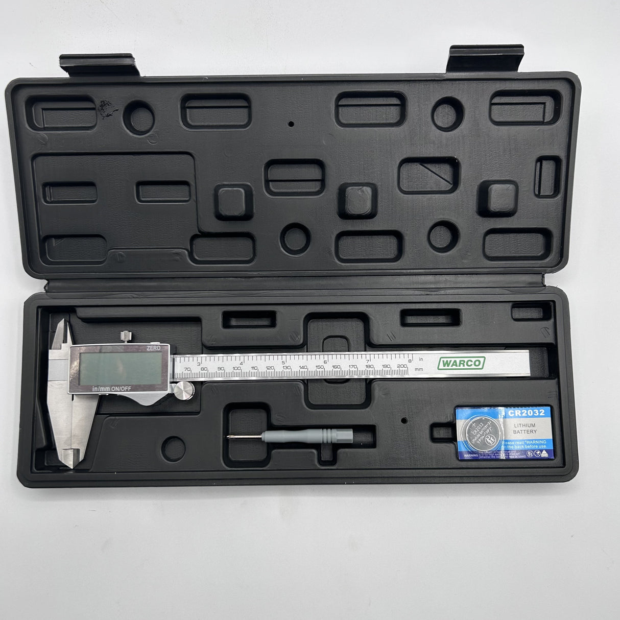Digital Vernier Caliper with Thumb Wheel - 200mm / 8" Scale