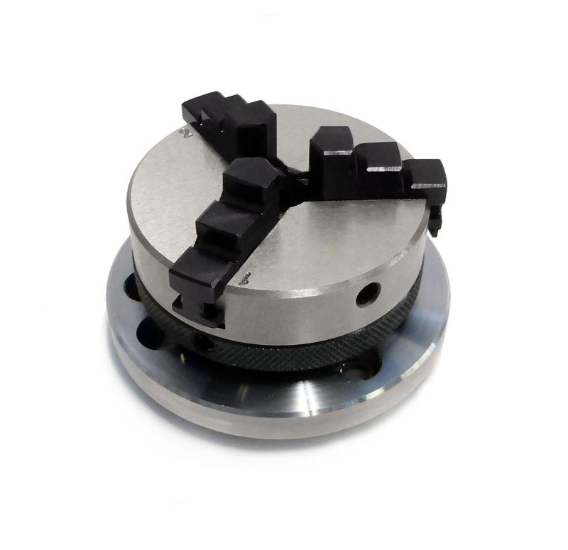 3 Jaw Self Centering Chuck & Backplate - 65mm for Rotary Tables