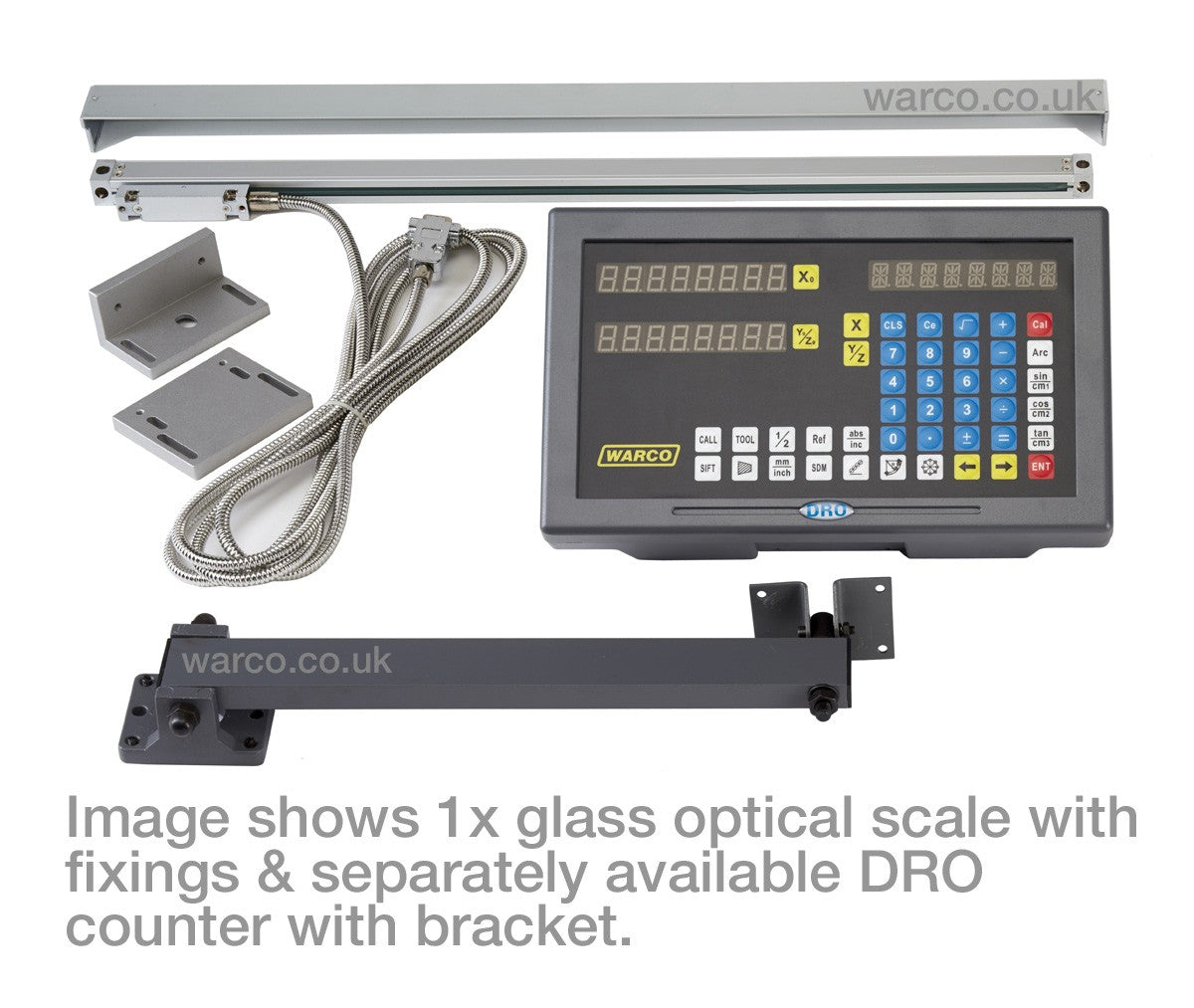 Warco DRO Digital Readout - Scales Glass Optical - 550mm