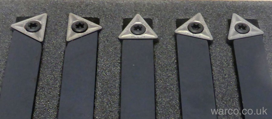 Tips Set - For Indexable Lathe Tools 5 Piece - 6mm tips