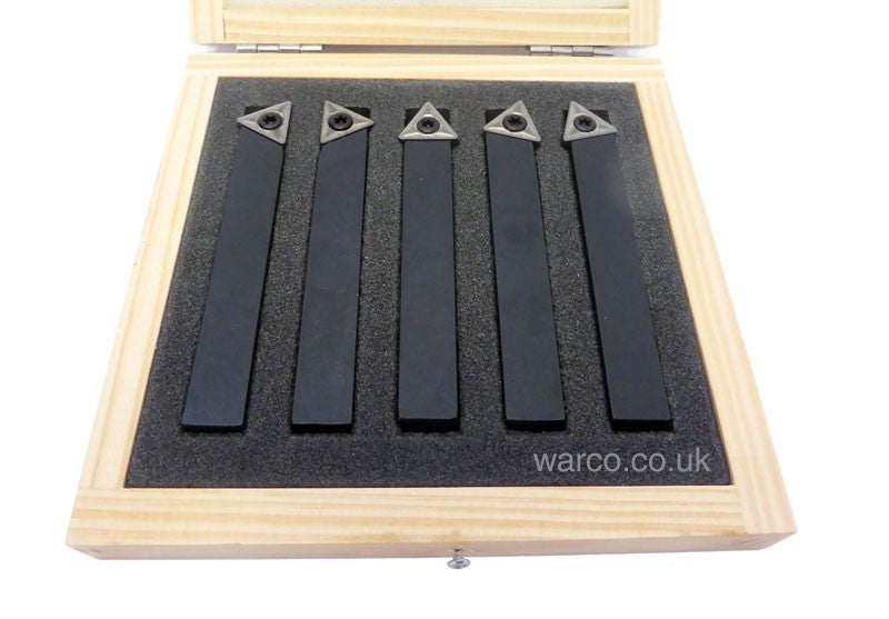 Indexable Lathe Tools - 5 Piece Set - 16mm shank