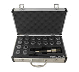 ER32 Collet Chuck & Collets Set R8 - 18 Piece Set