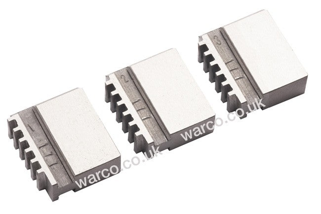 Soft Jaws for Lathe Chucks - Set of 3 - Soft jaws for 160mm