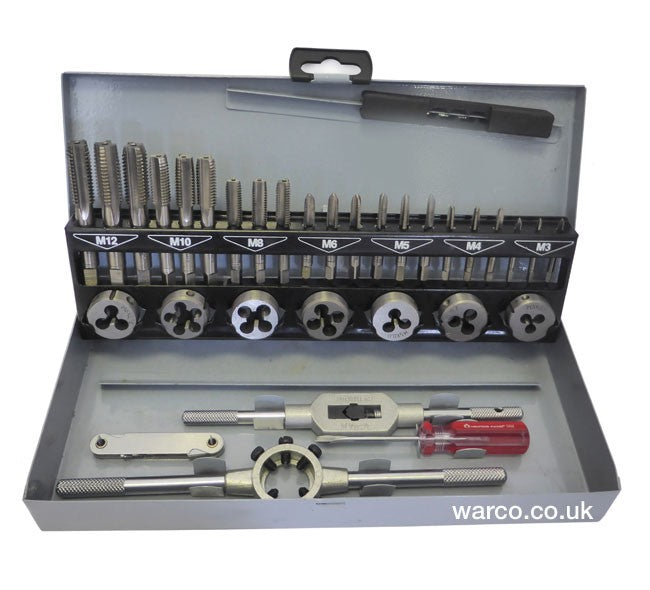 Tap & Die Set - Metric HSS 32 Piece