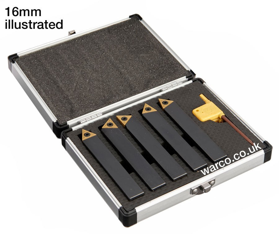 Indexable Lathe Tools - 5 Piece Set 12mm