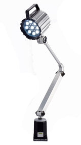 LED Work Light with Articulated Arm - Light with permanent base