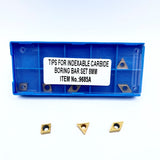 Indexable Boring Bar - 3 Piece Set 10mm 12mm - 9688A Inserts