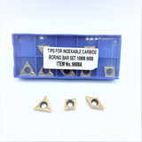 Indexable Boring Bar - 3 Piece Set 10mm 12mm - 9688A Inserts