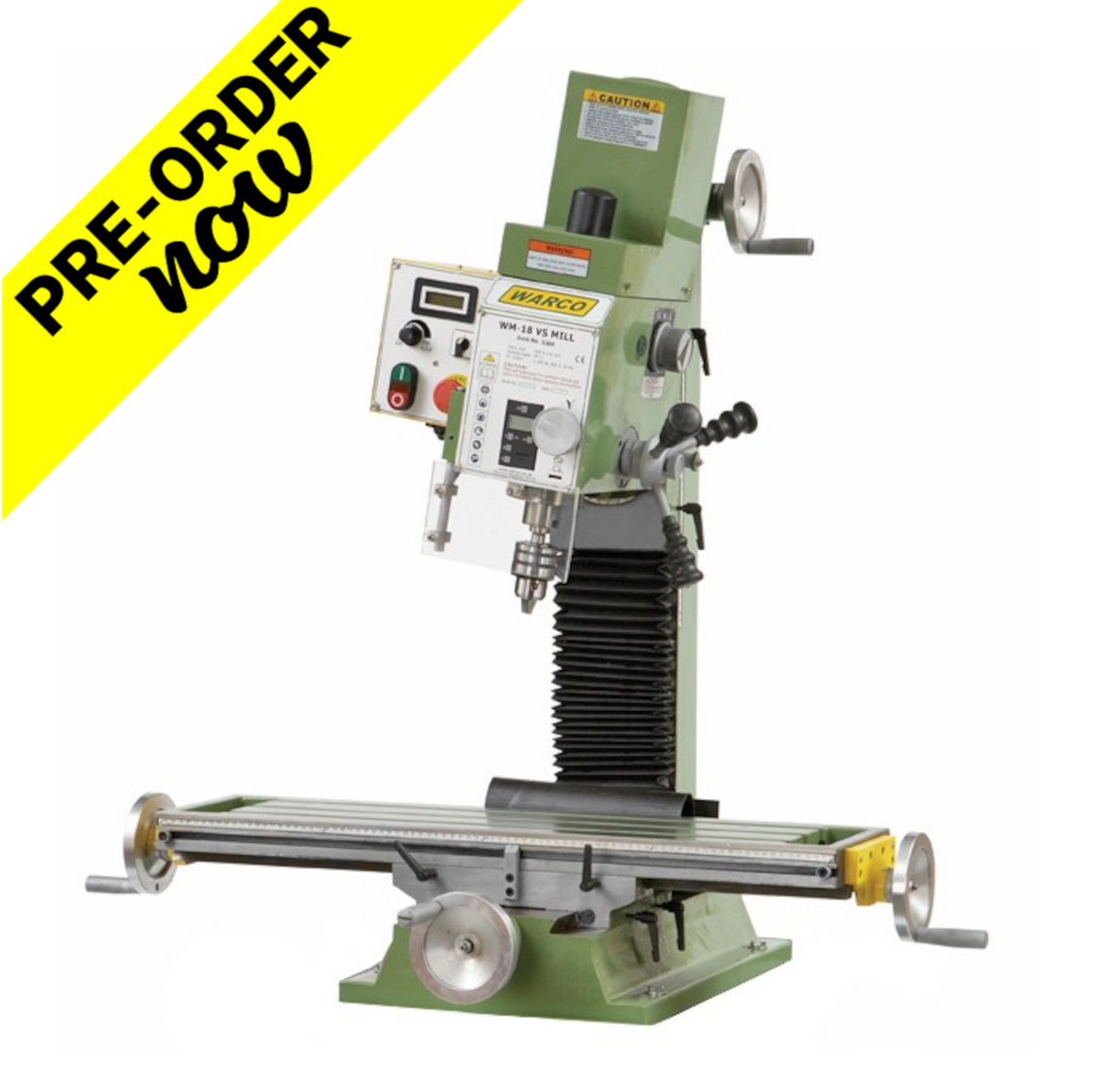WM18 Milling Machine - Variable Speed - R8