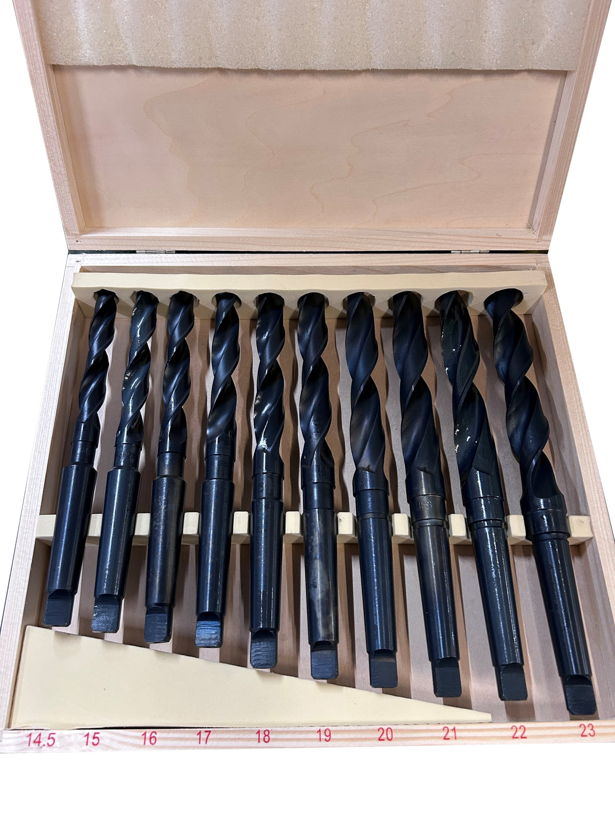Drill Set - Morse Taper HSS 2MT - 2MT 10 Piece set metric