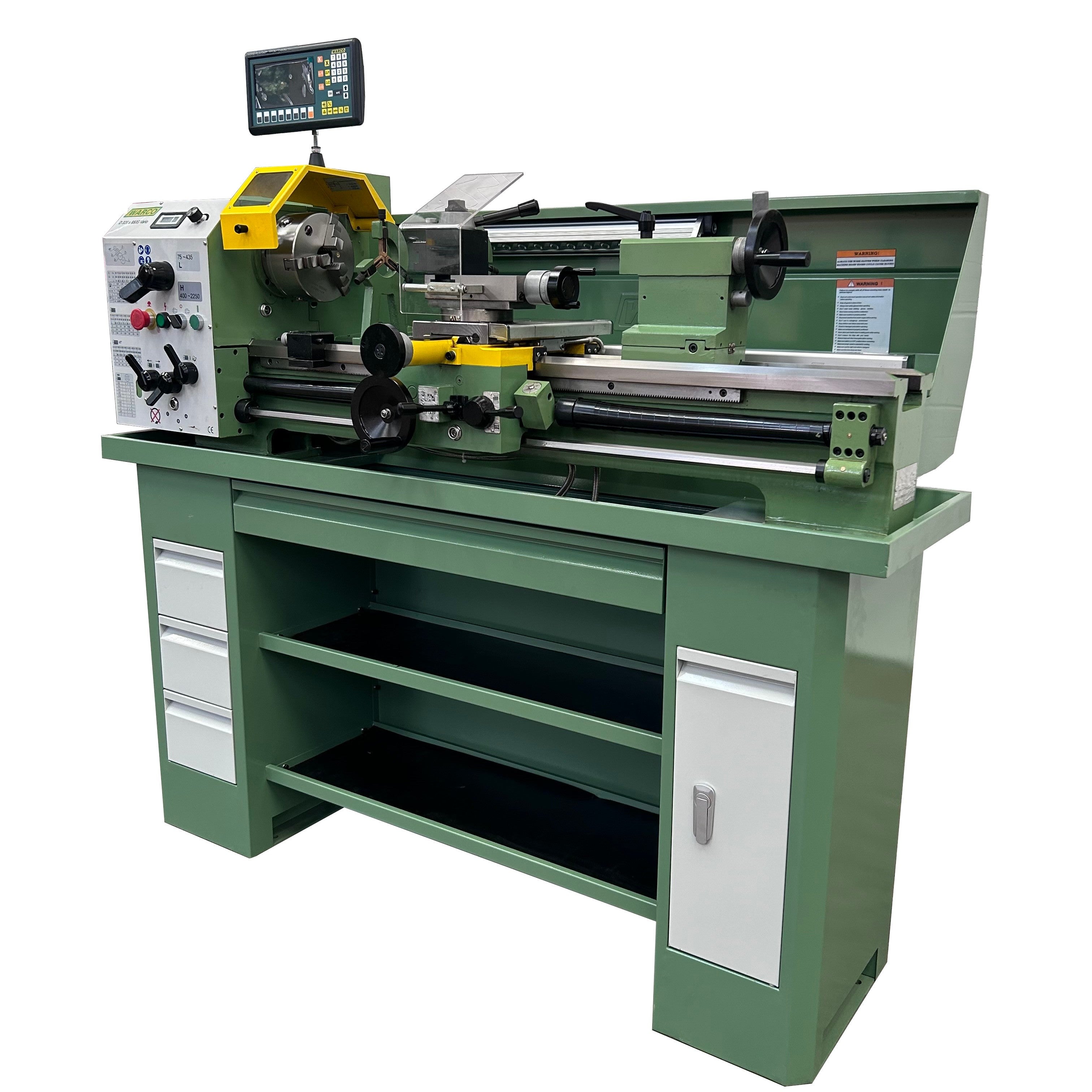 D320 Vario/Geared Lathe (with stand and DRO) – Warco