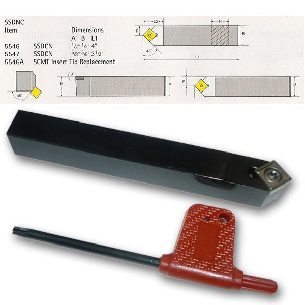 Indexable Lathe Tools - SSDCN Tool Holder (tip only) - Replacement tip